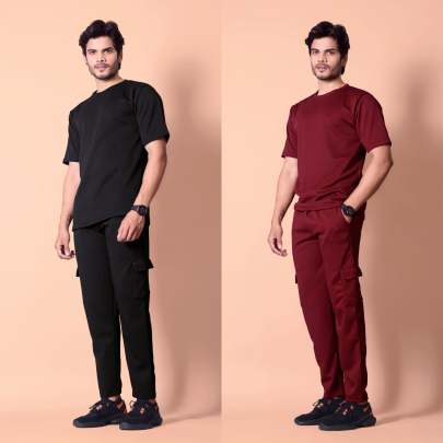 Mans T-Shirt Track Pant Combo Mens Shirt