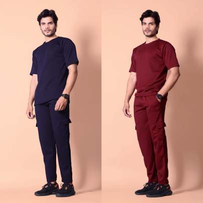 Mans T-Shirt Track Pant Combo Mens Shirt