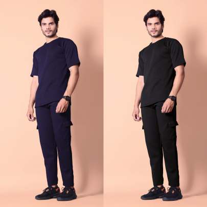 Mans T-Shirt Track Pant Combo Mens Shirt