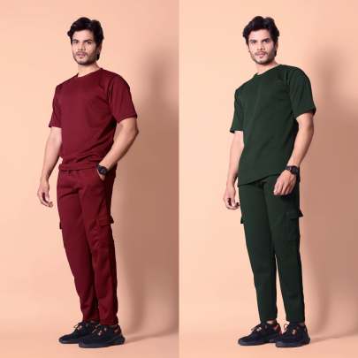 Mans T-Shirt Track Pant Combo Mens Shirt