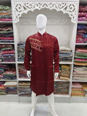 Men's Mirror work kurta Mens Kurta With Payjama