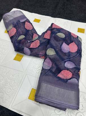 Mohapar Linen Saree  Silk saree