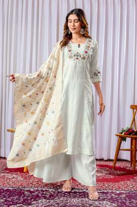 Multi Embroidery Thread,With Hand Work Cotton kurti seat 