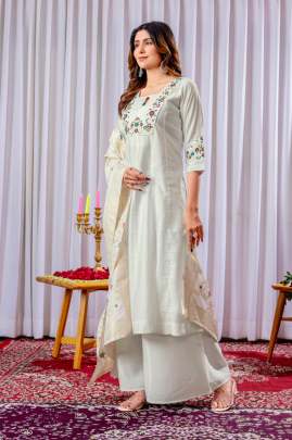 Multi Embroidery Thread,With Hand Work Cotton kurti seat 