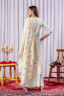 Multi Embroidery Thread,With Hand Work Cotton kurti seat 