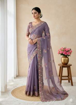 NEW FANCY SOFT CRYSTAL ORGANZA SAREE Designer sarees