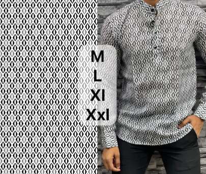 PRINTED STYLISH SHORT KURTA  Mens Short Kurta
