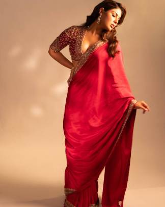 FESTIVE SPECIAL RED COLOR SEQUINS SAREE