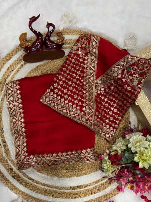 FESTIVE SPECIAL RED COLOR SEQUINS SAREE Party wear saree