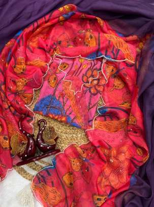  trending handwork saree  Party wear saree