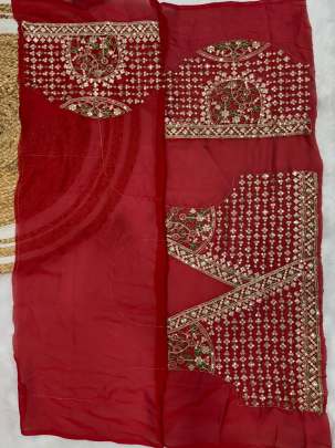 FESTIVE SPECIAL RED COLOR SEQUINS SAREE Party wear saree
