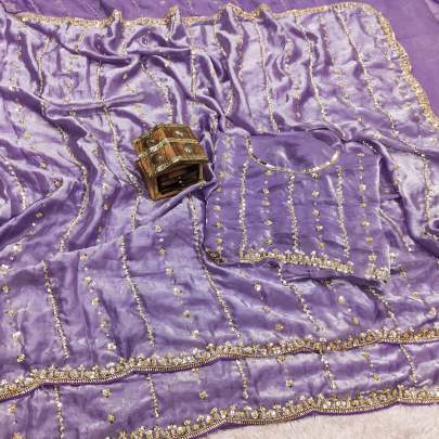 Pure Fandy Sattin Silk Saree