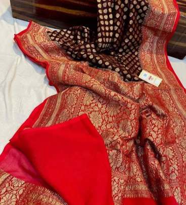 Pure Soft Khadi Georgette Silk Saree  Party wear saree