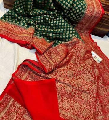 Pure Soft Khadi Georgette Silk Saree  Party wear saree