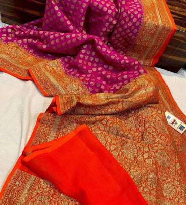 Pure Soft Khadi Georgette Silk Saree  Party wear saree