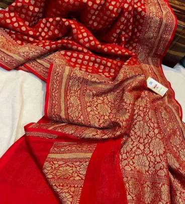 Pure Soft Khadi Georgette Silk Saree  Party wear saree