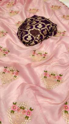  Pure paper silk crush saree sattin silk designer saree