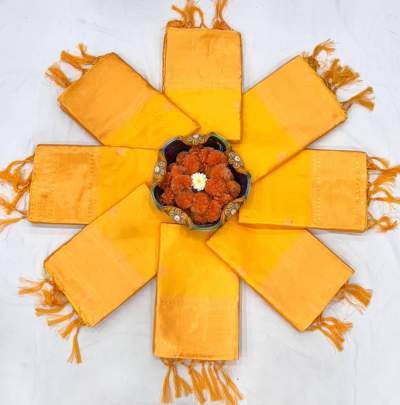 SAREE WITH BEAUTIFUL ZAHLAR Lichi Silk Saree