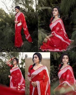 SOFT LILAN SLAB ATTRACTIVE CHARMFULL Party wear saree