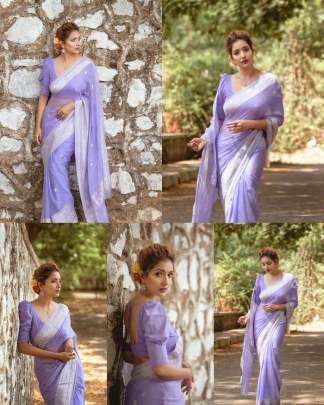 SOFT LILAN SLAB ATTRACTIVE CHARMFULL Party wear saree