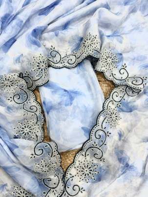 Beautiful printed space silk saree  Party wear saree