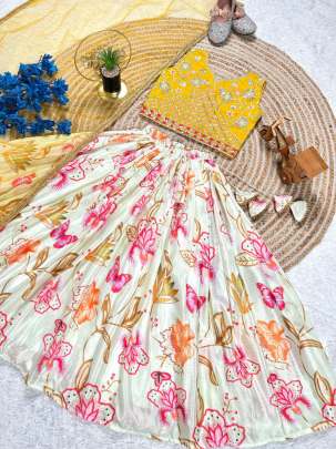 Stitched Lahenga - Blouse - Dupatta   Lehenga Choli