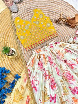 Stitched Lahenga - Blouse - Dupatta   Lehenga Choli