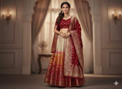 VISCOSE NYLON LEHANGA CHOLI