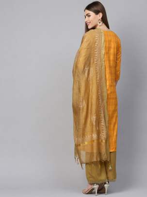 Women Yellow & Brown Suit designer suits