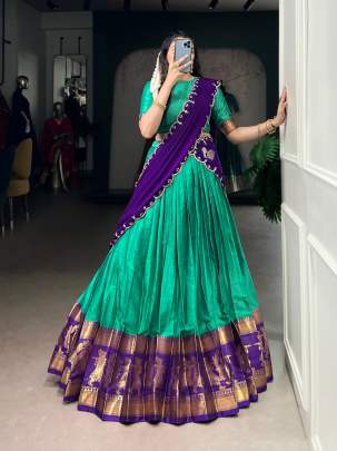 Zari Weaving Work Lehenga Choli 