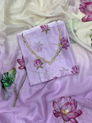 a new exclusive floral handwork sarees Party wear saree