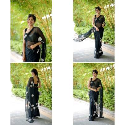 bharti flowers  Party wear saree
