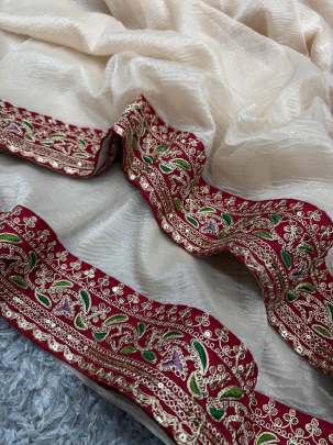 exclusive designer sequins saree  Party wear saree