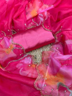 exclusive floral handwork saree Party wear saree