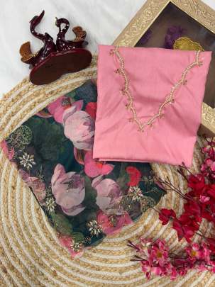 exclusive floral handwork saree Party wear saree