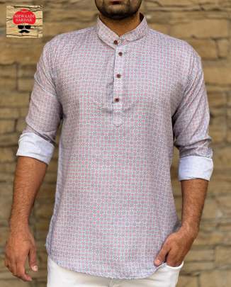 mens  cotton short kurta  SHORT KURTA