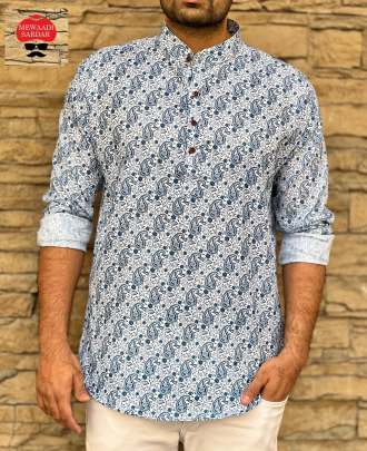 mens  cotton short kurta  SHORT KURTA