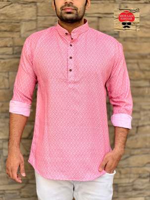 mens short kurta  SHORT KURTA