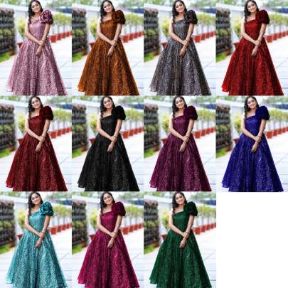 orgeous One-Shoulder Soft Net Gown gown